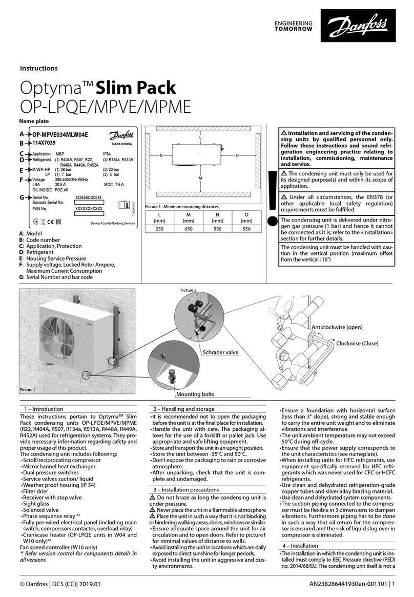 Danfoss Optyma Slim Pack OP-LPQE instructions Danfoss Optyma Slim Pack OP-LPQE instructions