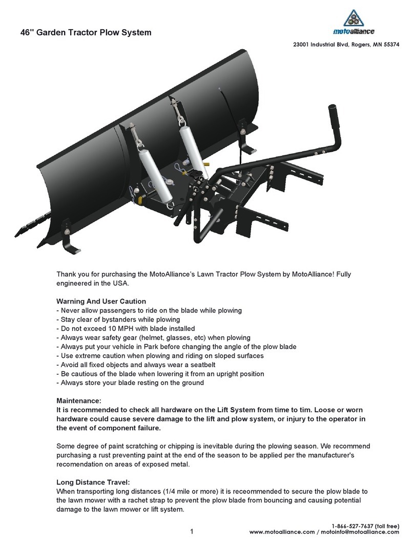 Motoalliance 46'' Garden Tractor Plow System instructions