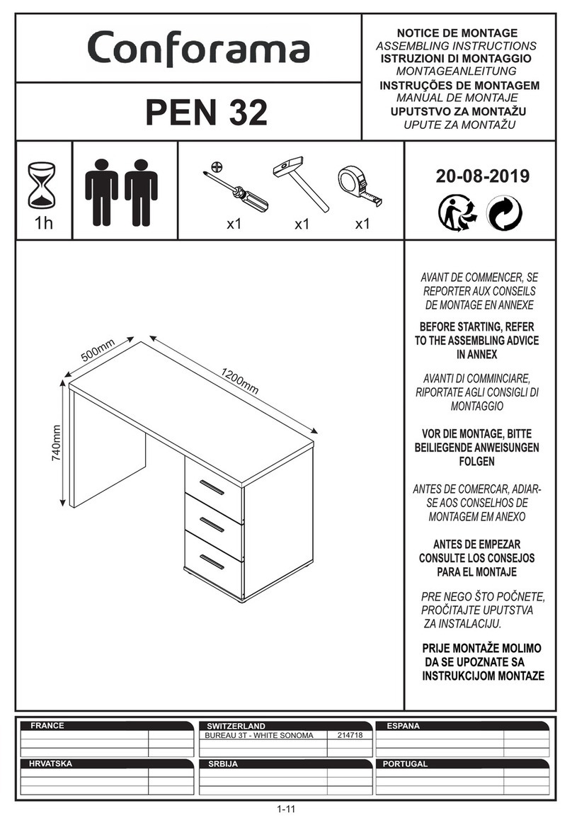 CONFORAMA PEN 32 214718 Installation guide
