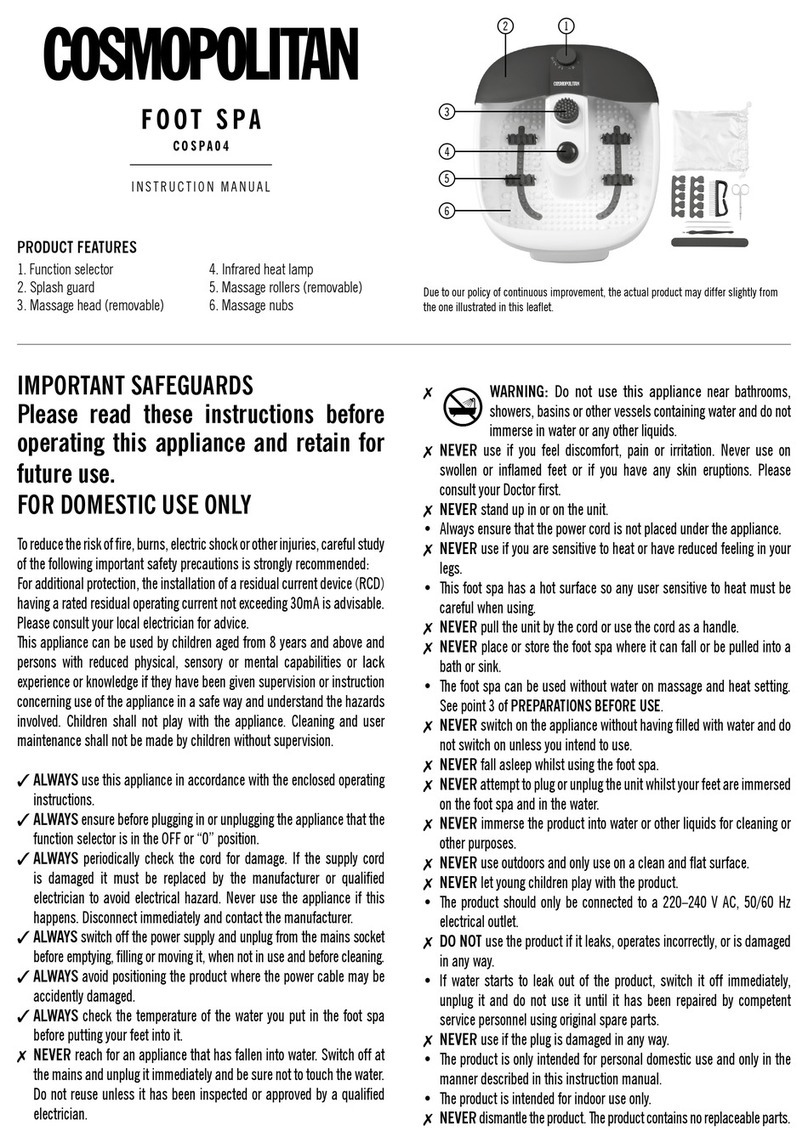 Cosmopolitan COSPA04 User manual