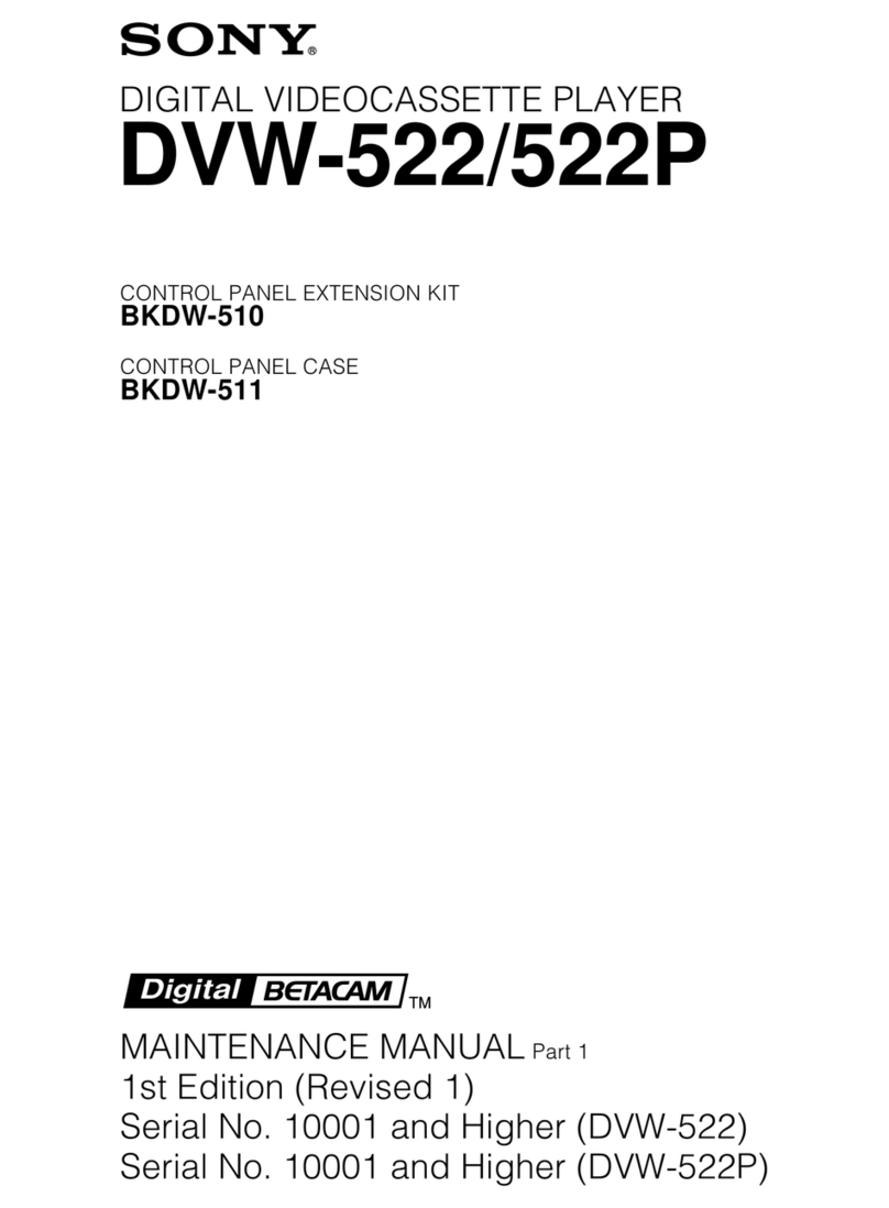 Sony DVW-522 Maintenance manual