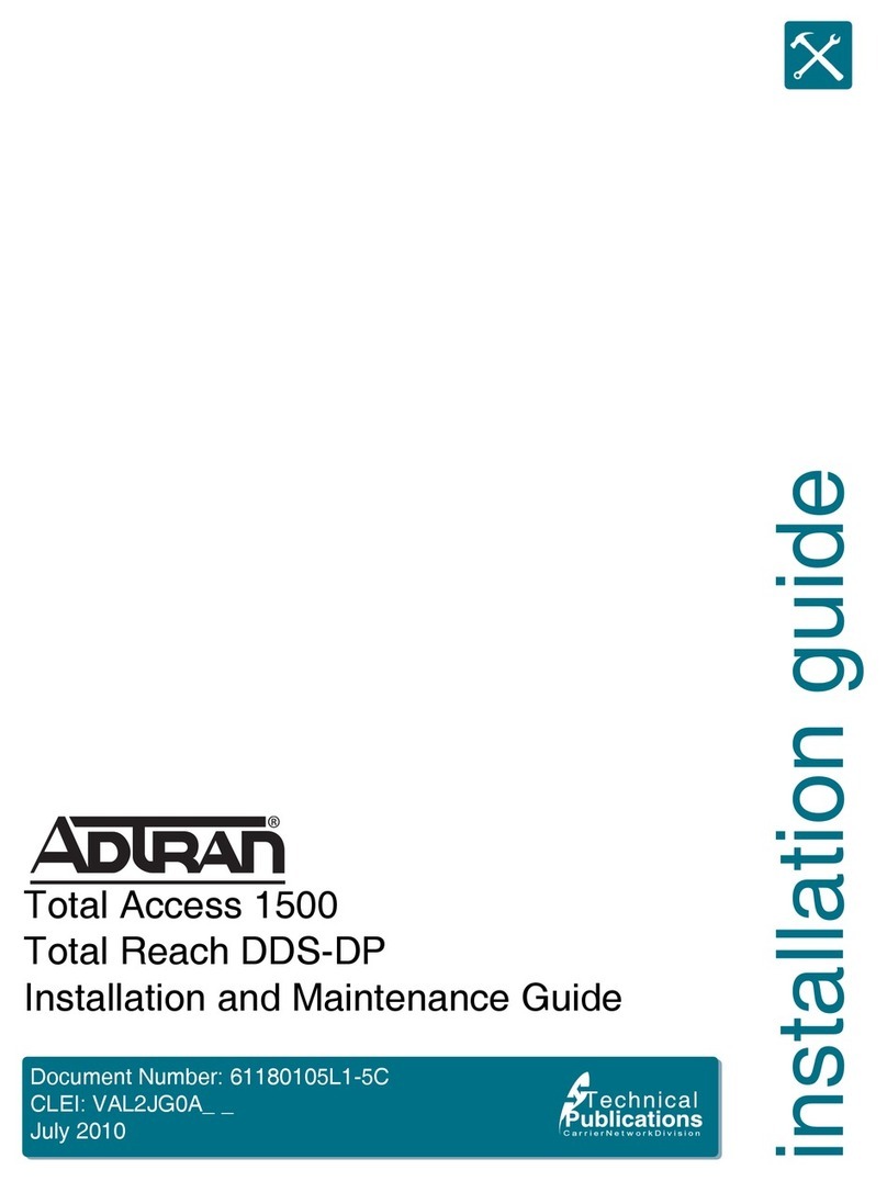 ADTRAN Total Access 1500 Total Reach DDS-DP Installation and maintenance guide
