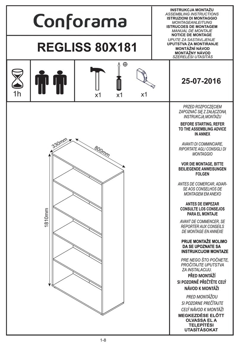 CONFORAMA REGLISS 214427 Assembling instructions