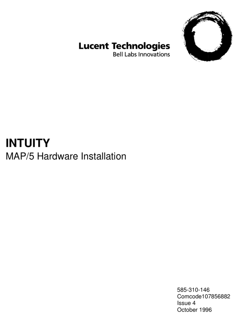 BELL LABS INNOVATIONS Lucent Technologies INTUITY MAP/5 Installation
