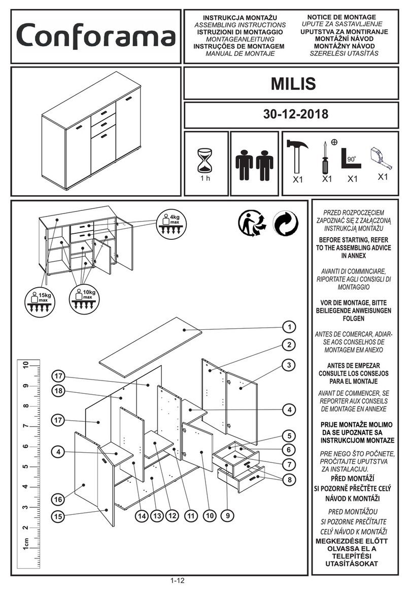 CONFORAMA MILIS Installation guide