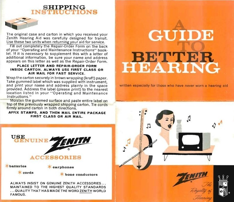 Zenith Royal Regent A GUIDE TO BETTER HEARING Zenith Royal Regent A GUIDE TO BETTER HEARING