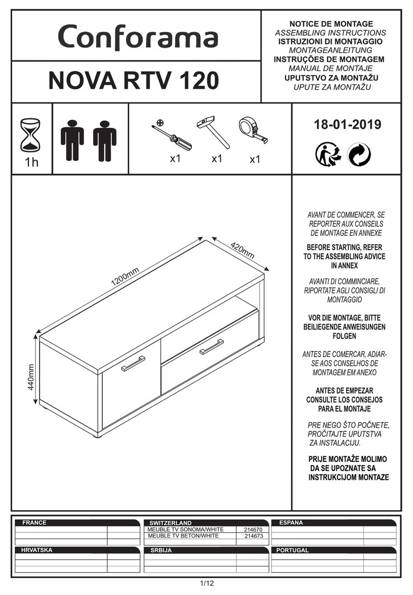 CONFORAMA NOVA RTV 120 214670 Installation guide