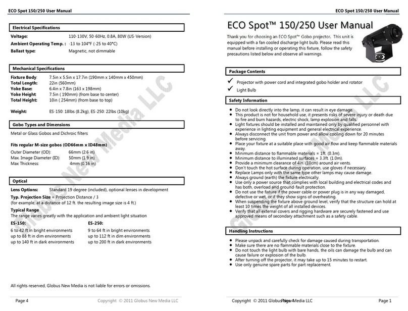 Gobosource ECO Spot 150 user manual