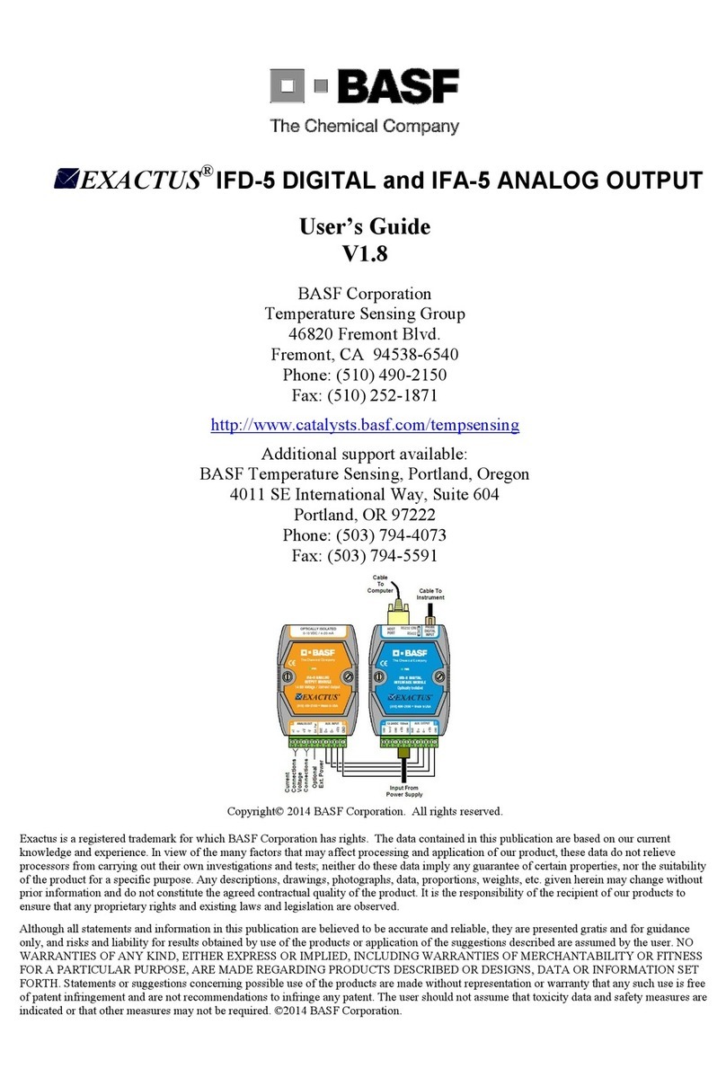BASF EXACTUS IFD-5 User manual