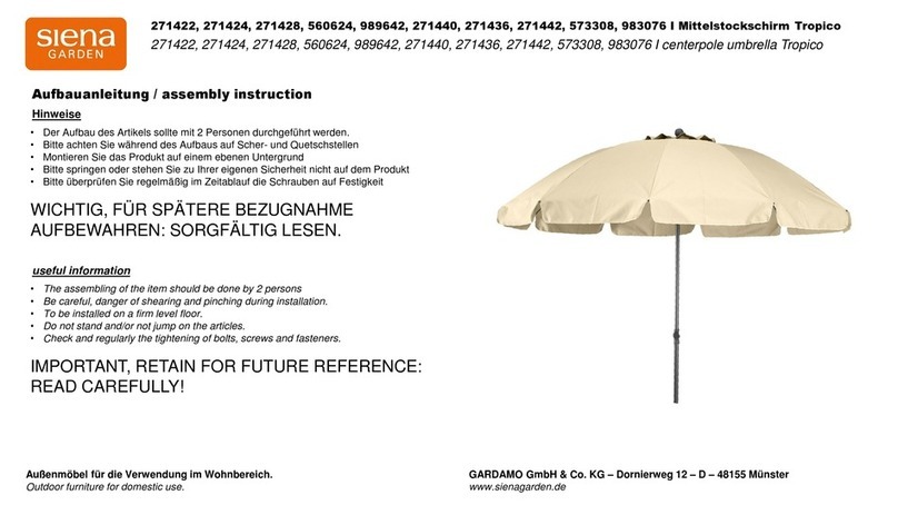 siena GARDEN Tropico User manual