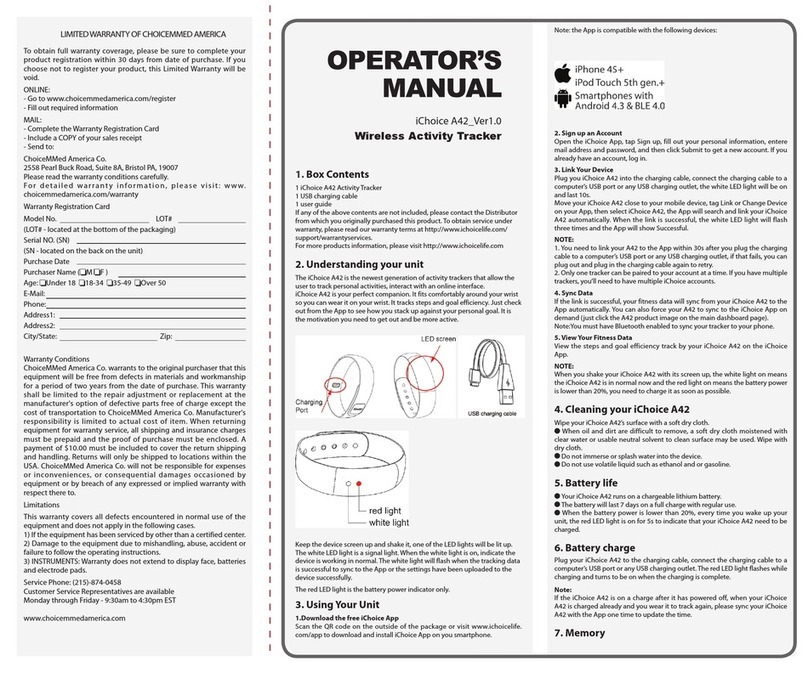 IChoice A42 Operator's manual