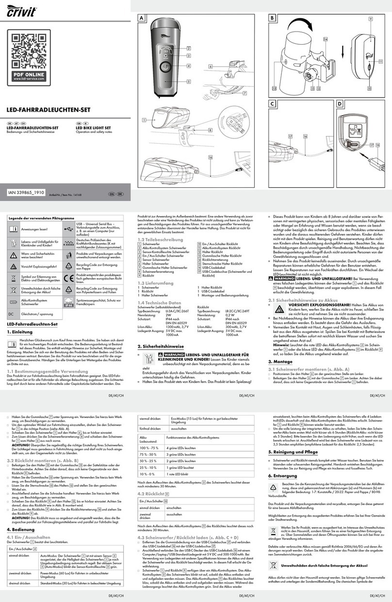 Crivit 339865 1910 User manual
