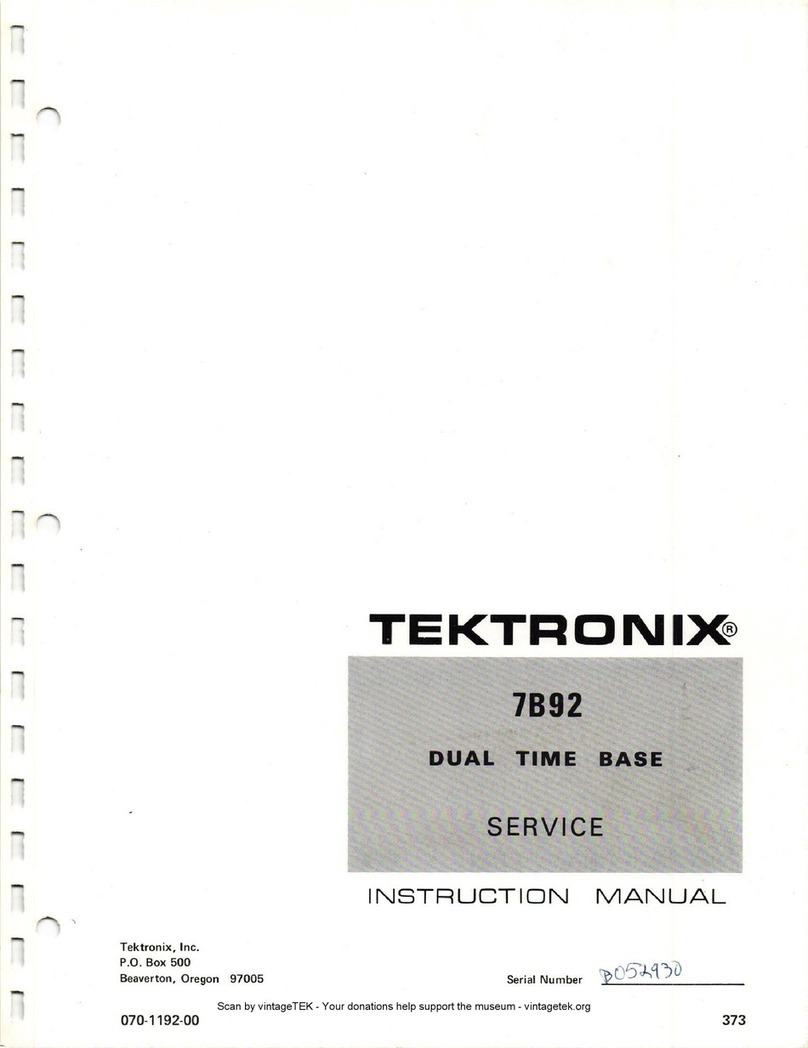 Tektronix 7B92 User manual