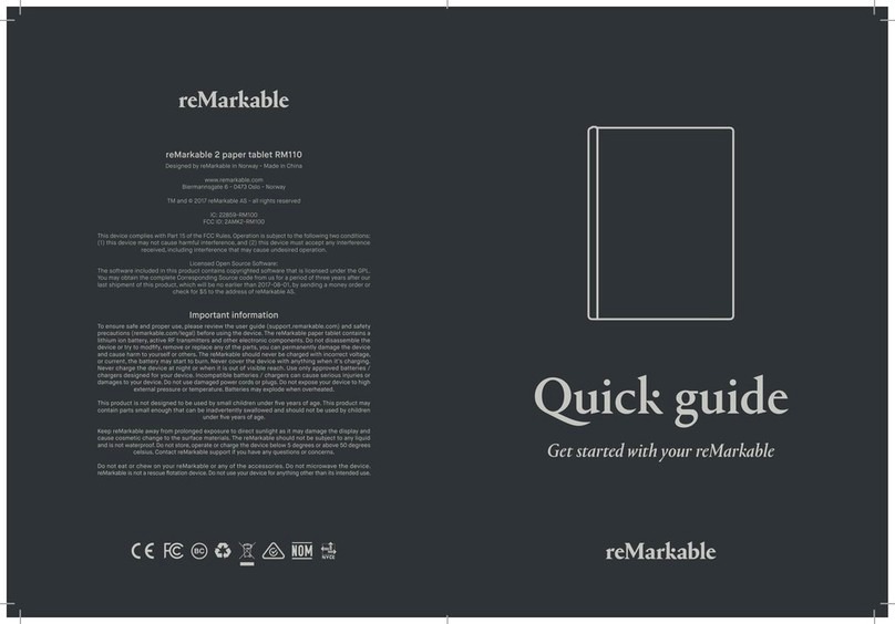 reMarkable RM110 quick guide