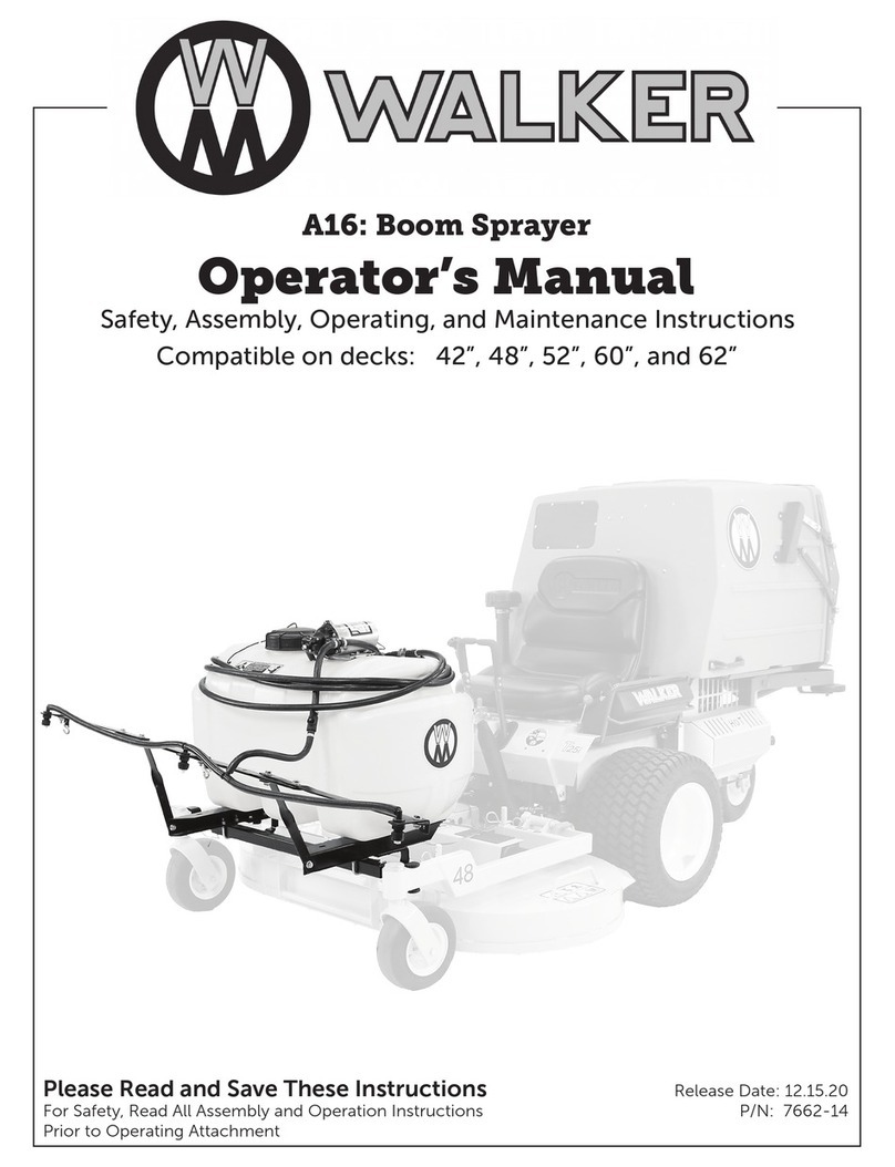 Walker A16 Operator's manual