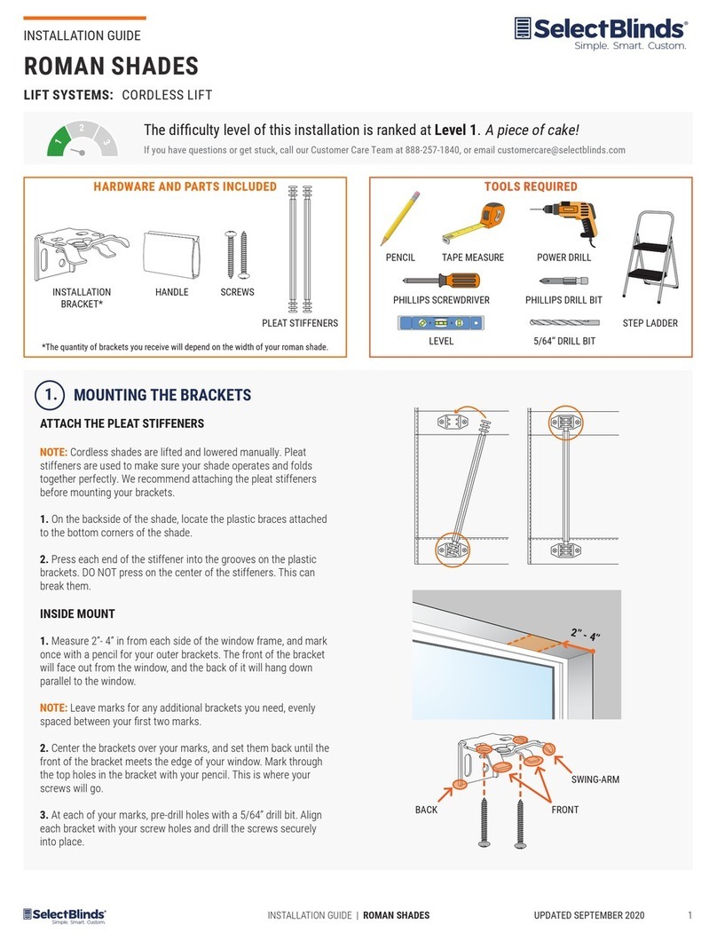 SelectBlinds Architect Roman Shades User manual SelectBlinds Architect Roman Shades User manual