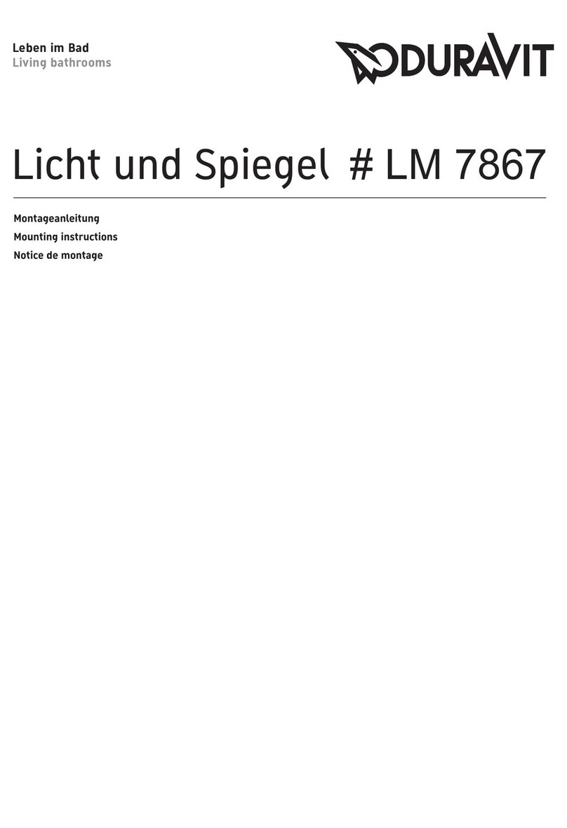 DURAVIT Universal LM 7867 Mounting instructions DURAVIT Universal LM 7867 Mounting instructions