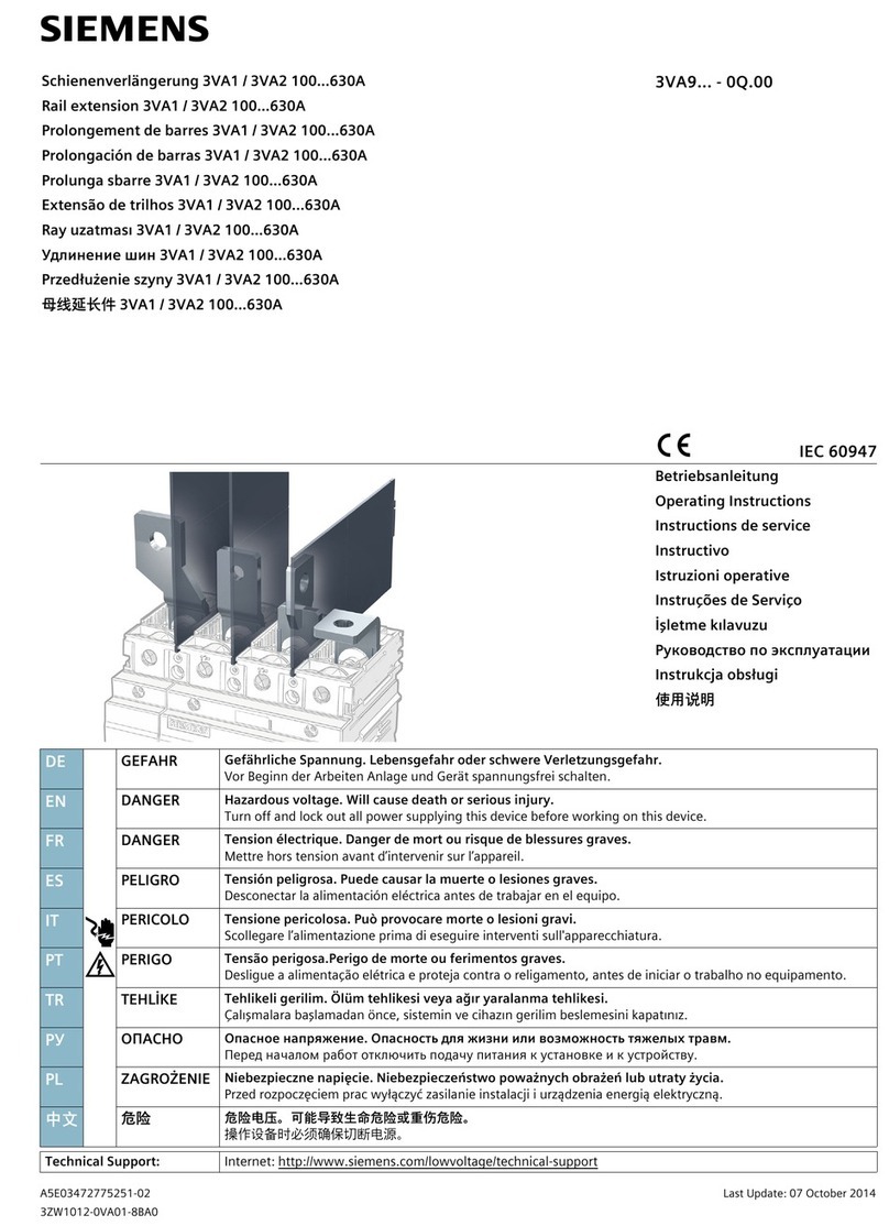 Siemens 3VA9 0Q.00 Series User manual Siemens 3VA9 0Q.00 Series User manual