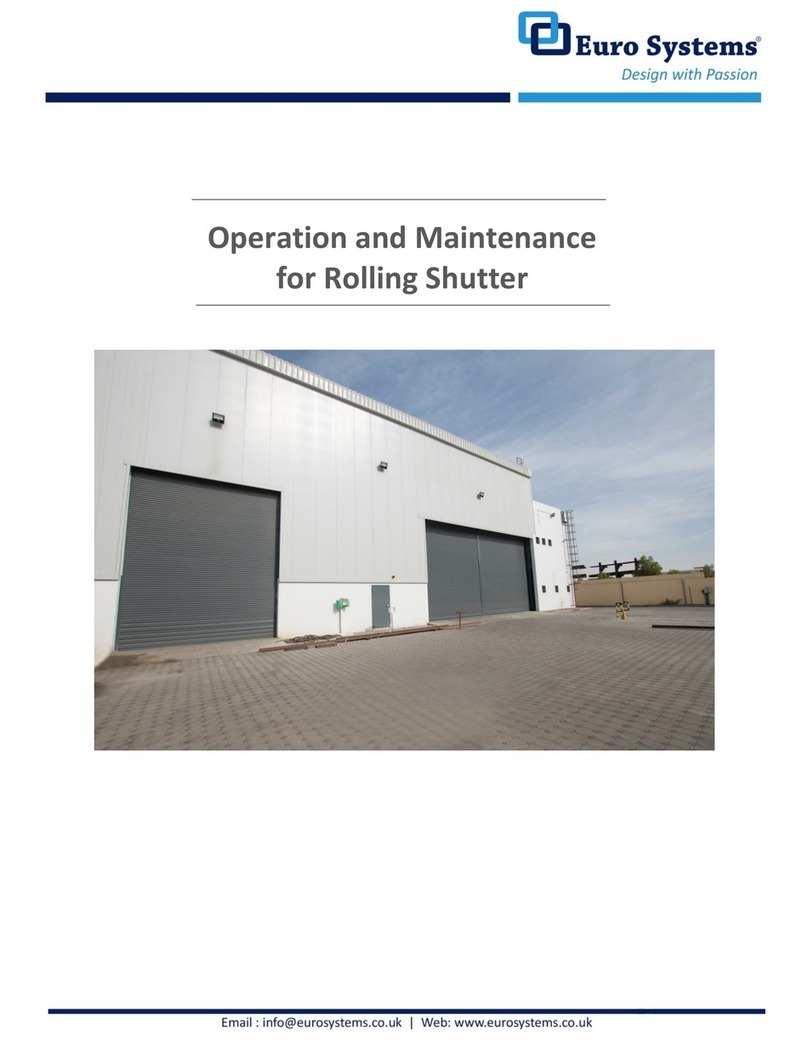 Euro Systems Rolling Shutter Installation guide