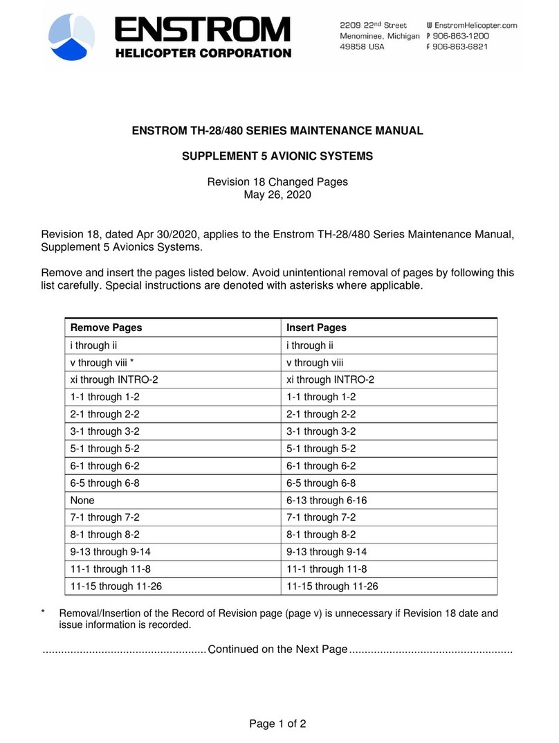 ENSTROM TH-28/480 Series Maintenance manual