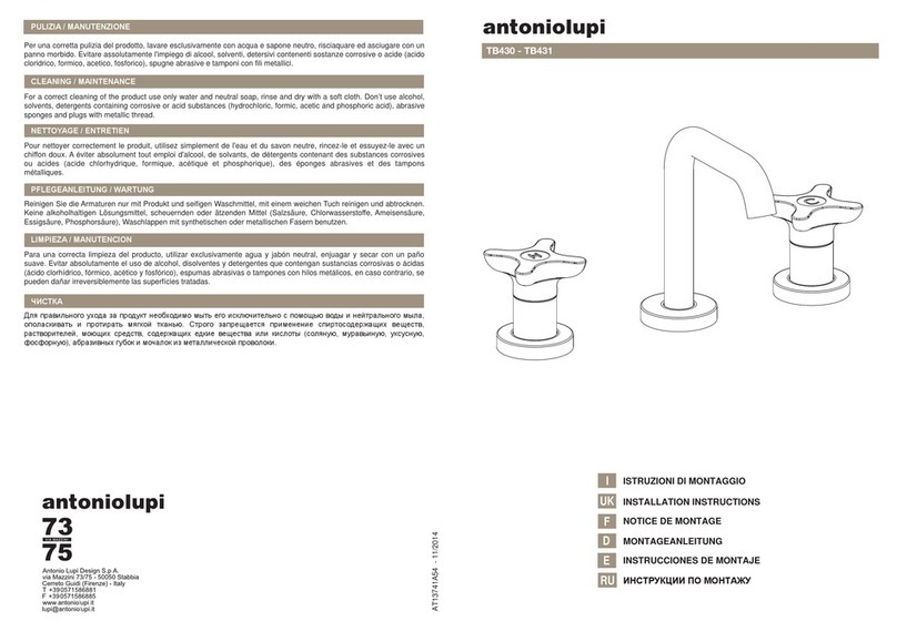 antoniolupi TIMBRO TB430 installation instructions