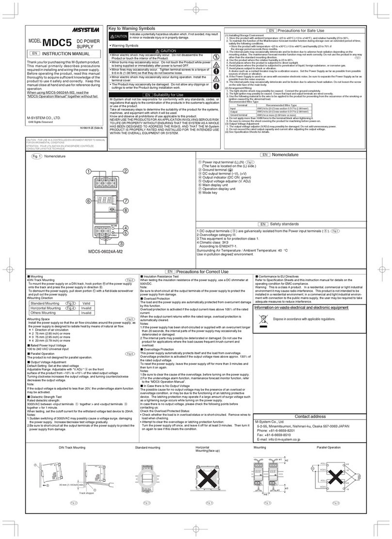 M-system MDC5 User manual