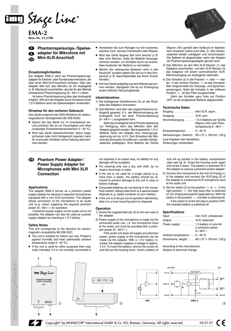 Monacor img Stage Line EMA-2 User manual