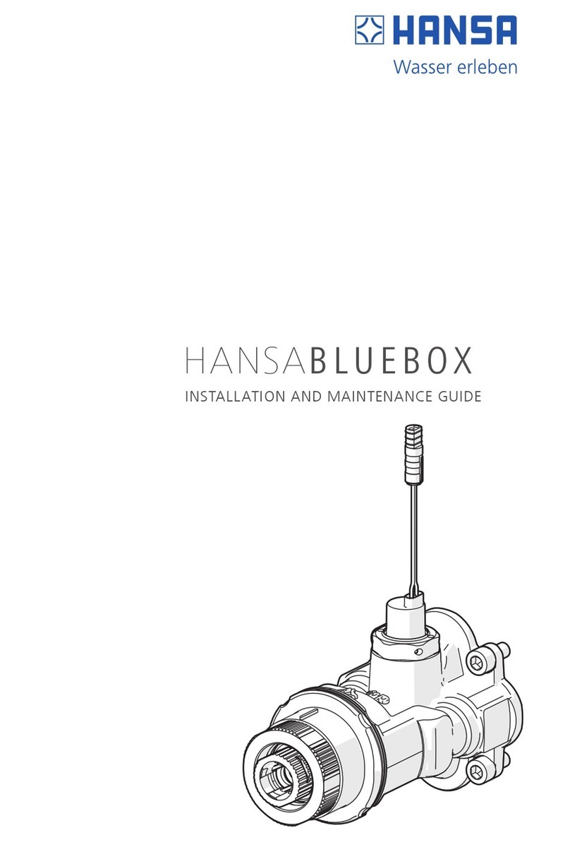 Oras HANSA HANSABLUEBOX Installation and maintenance guide Oras HANSA HANSABLUEBOX Installation and maintenance guide