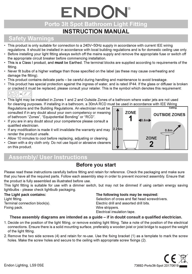 Endon Porto 3lt User manual