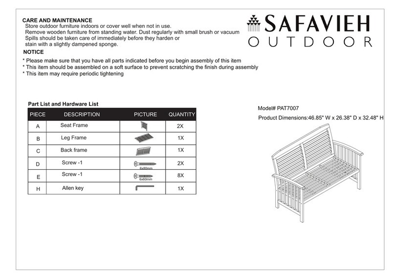 Safavieh PAT7007 quick start guide