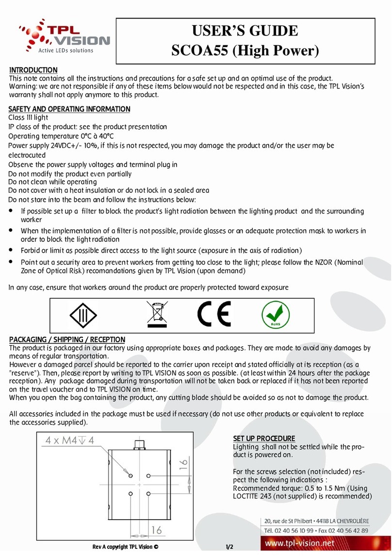 TPL VISION SCOA55 user guide
