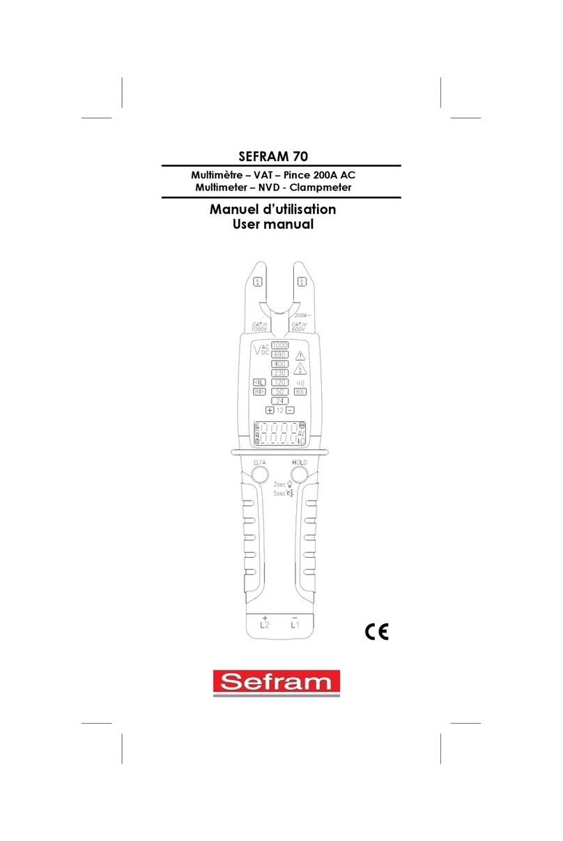 SEFRAM 70 User manual