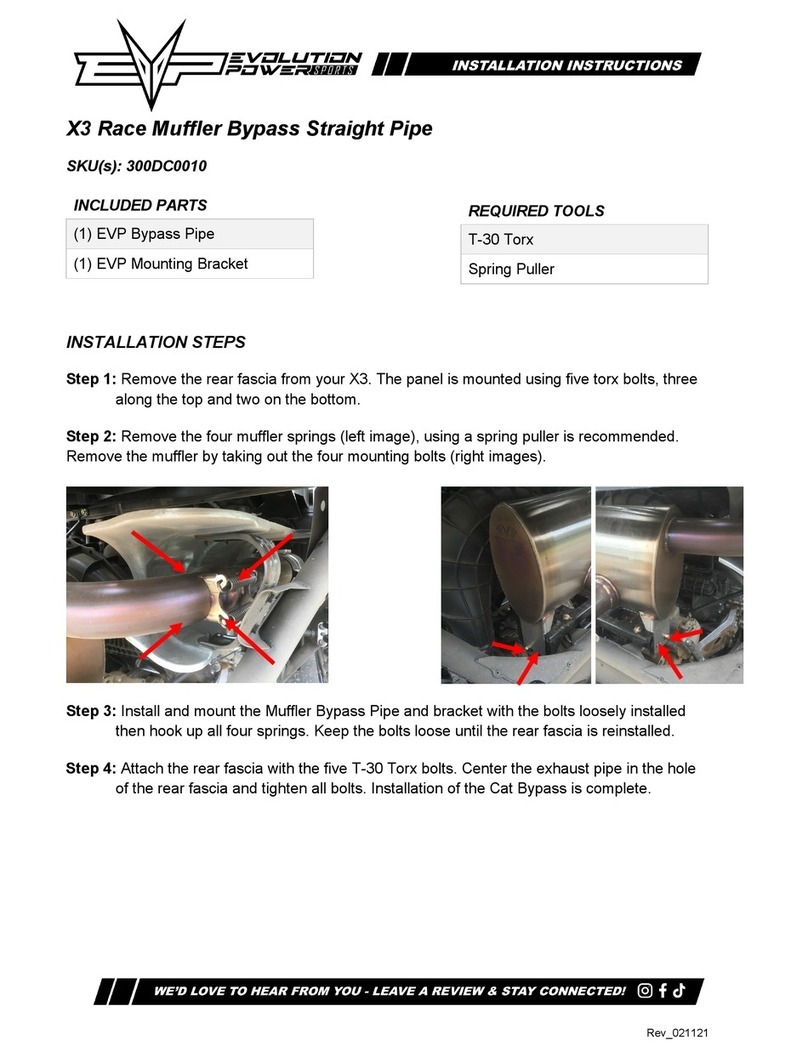 Evolution Powersports X3 Race Muffler installation instructions