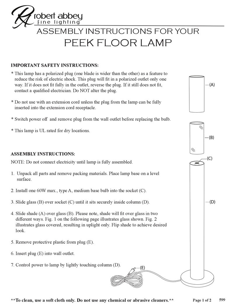 Robert Abbey PEEK Assembly instructions