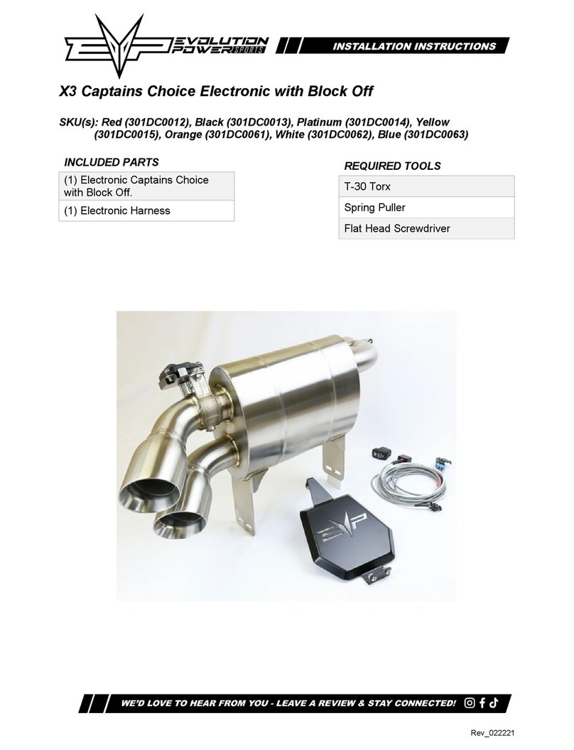 Evolution Powersports X3 User manual