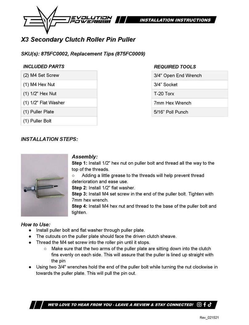 Evolution Powersports X3 installation instructions