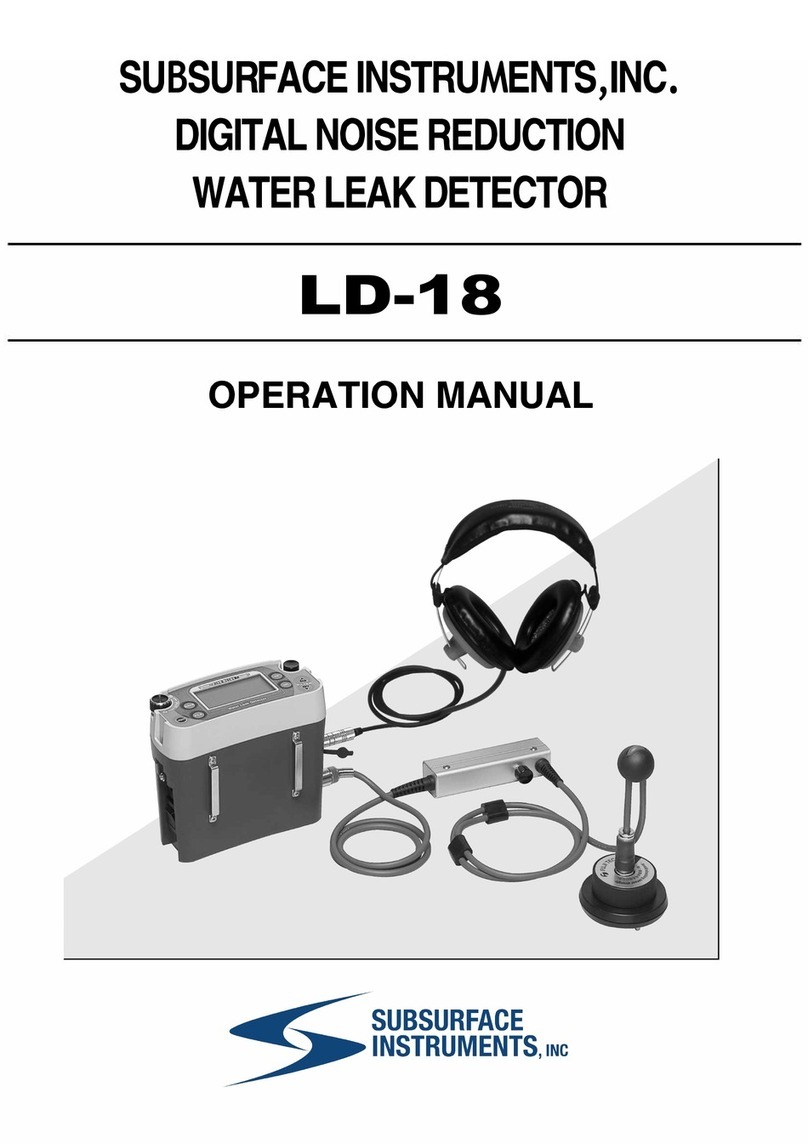 SubSurface Instruments LD-18 Operation manual