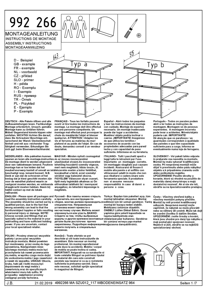 WIEMANN 992 266 Assembly instructions