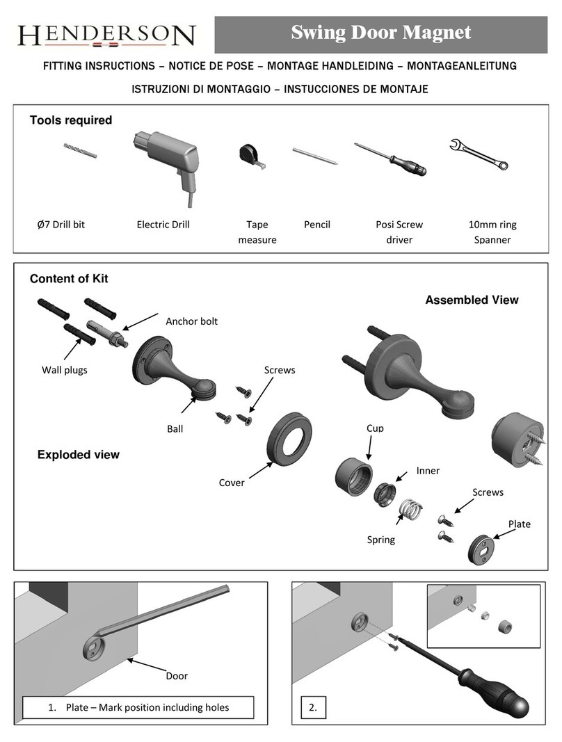 Henderson 600852 Fitting instructions