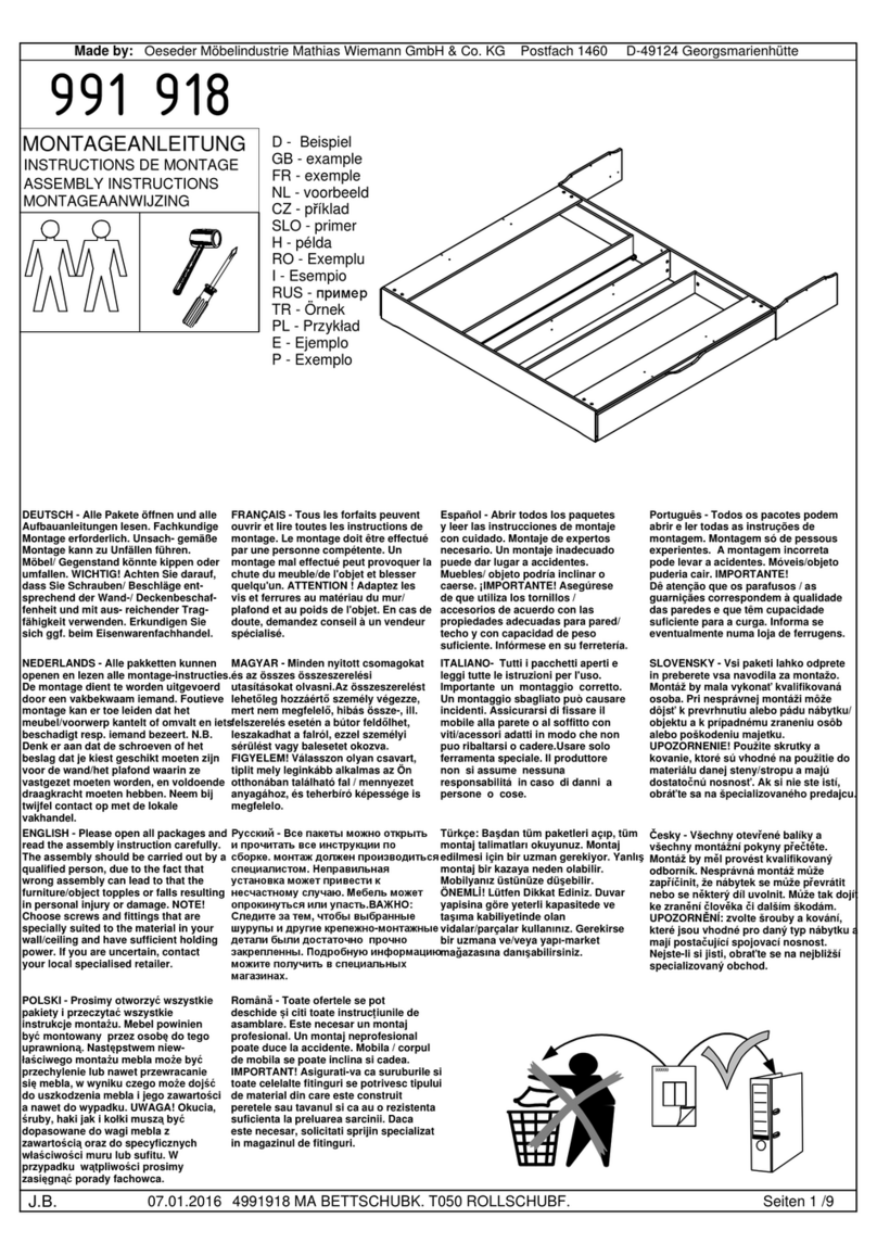 WIEMANN 991 918 Assembly instructions WIEMANN 991 918 Assembly instructions