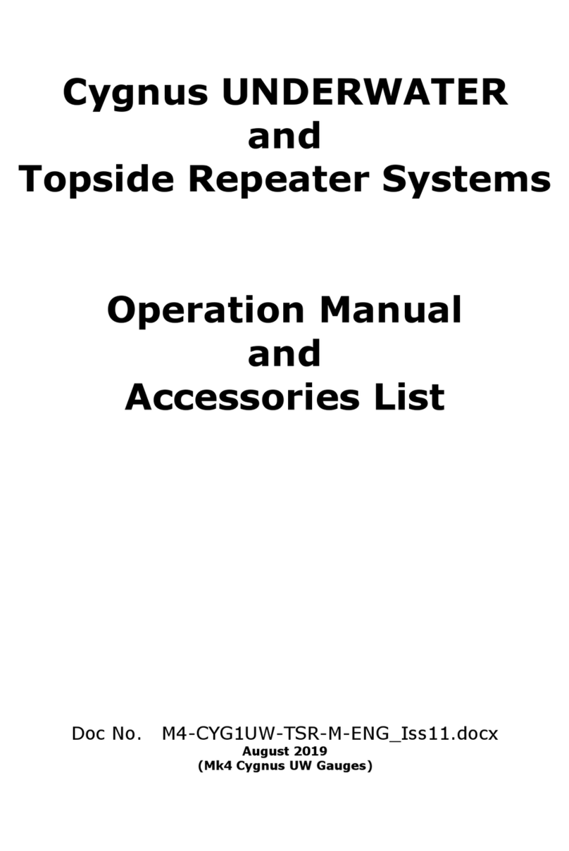 Cygnus UW-TSR Operation manual Cygnus UW-TSR Operation manual
