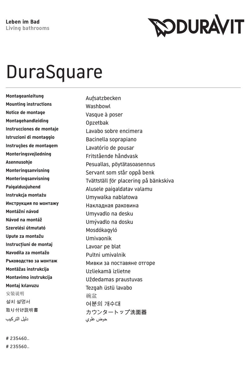 DURAVIT DuraSquare 235460 Series User manual