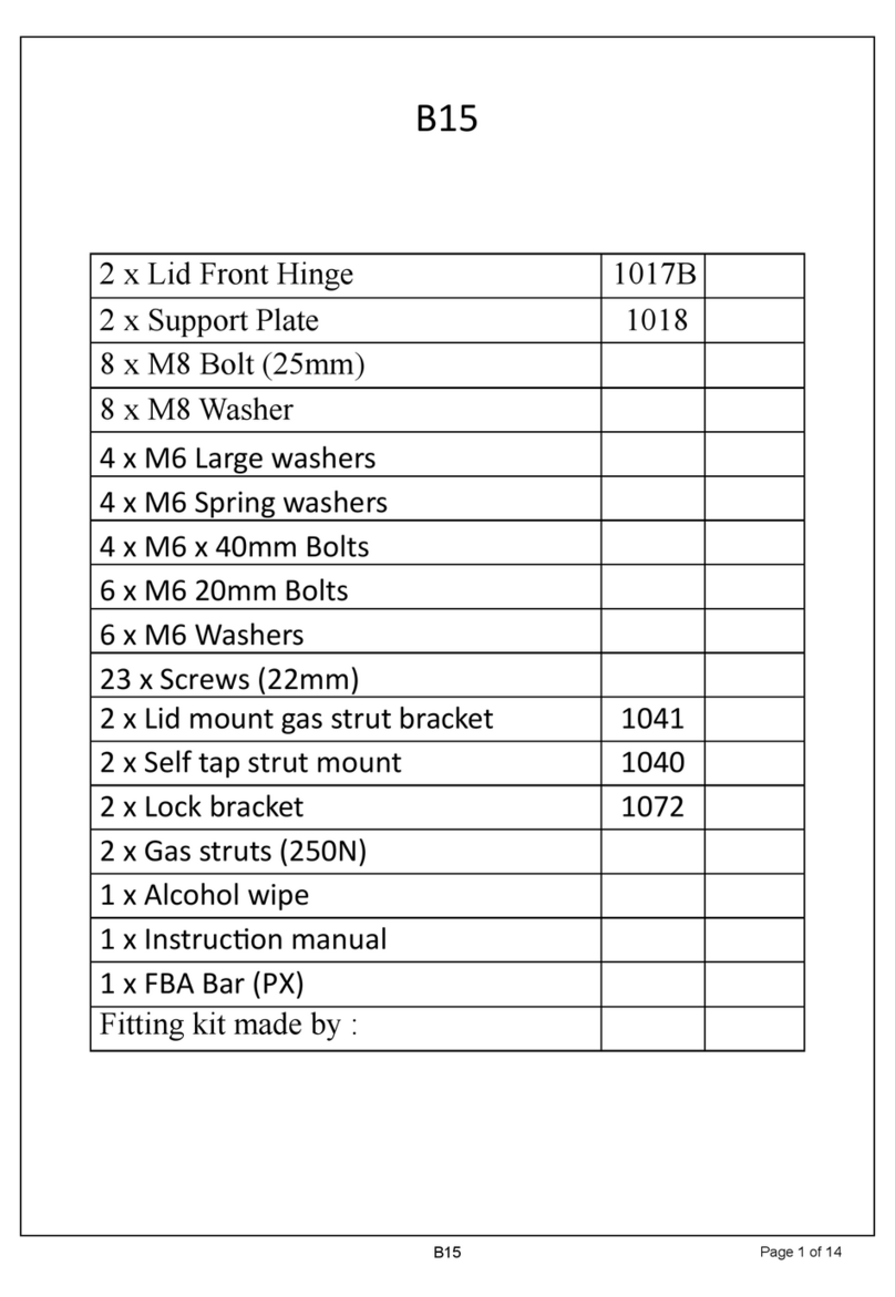 HSP B15 Fitting instructions