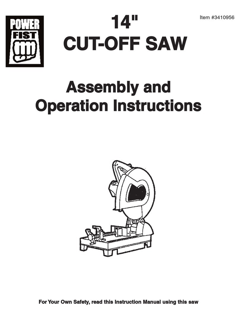 Power Fist CUT-OFF SAW Assembly and operation instructions