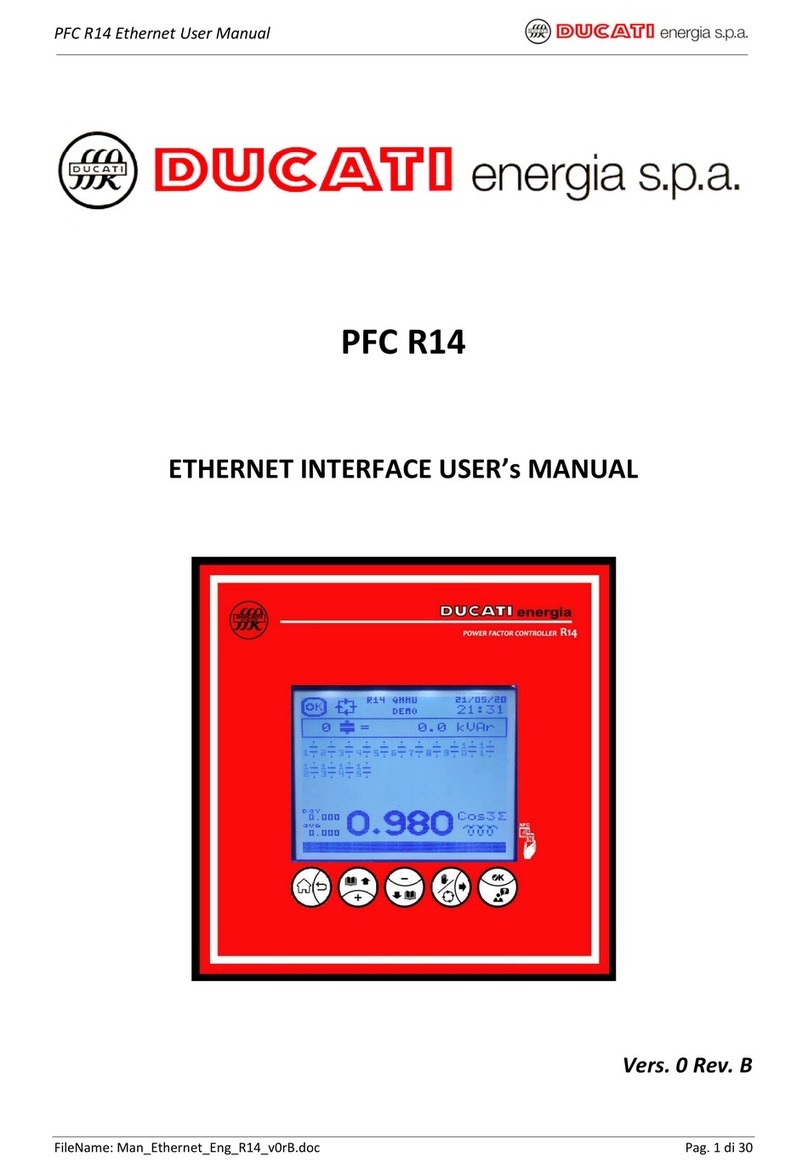 Ducati Energia PFC R14 user manual