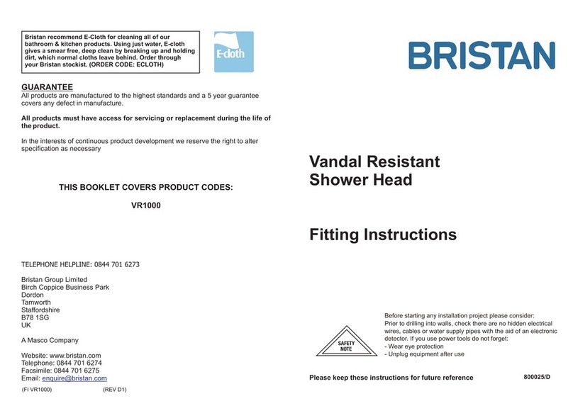 Bristan VR1000 User manual