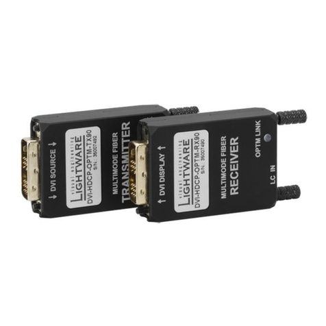 Lightware DVI-HDCP-OPTM-TX90 User manual