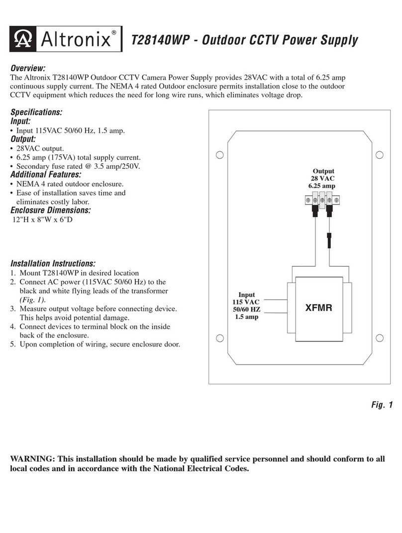 Altronix T28140WP User manual