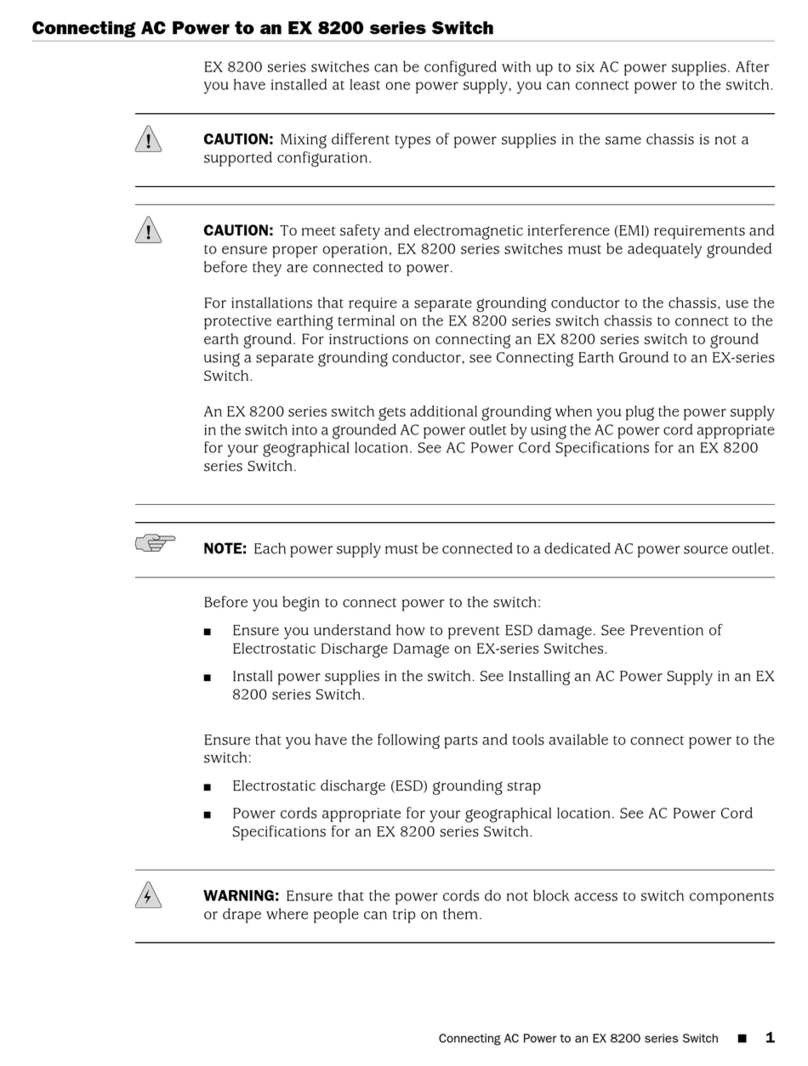 Juniper EX8200 Series Quick start guide