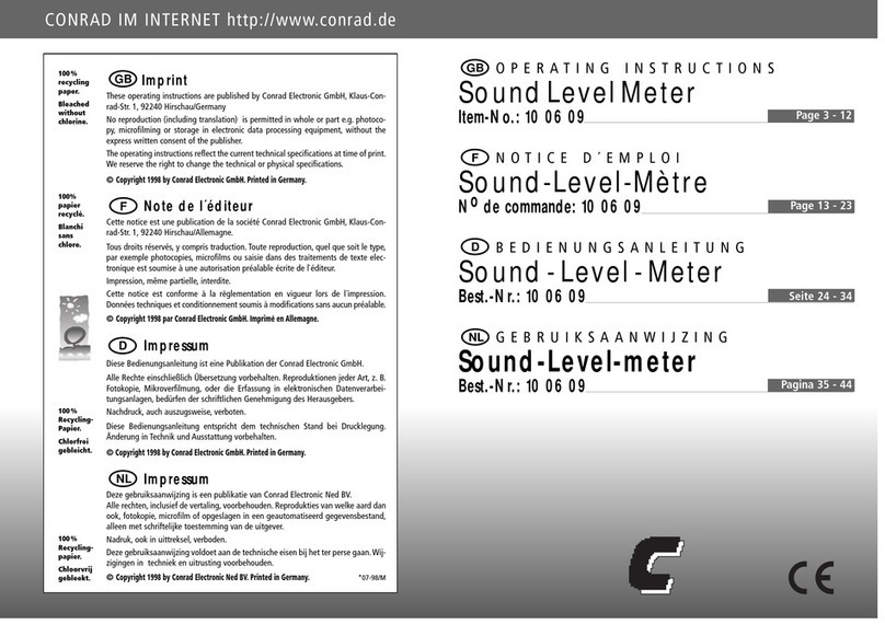 Conrad 100609 User manual